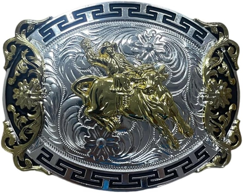 WMG Western Belt Buckle For Men and Women – Cowboy Rodeo Belt Buckles - Fits Up to 2 Inch Belts - Image 1